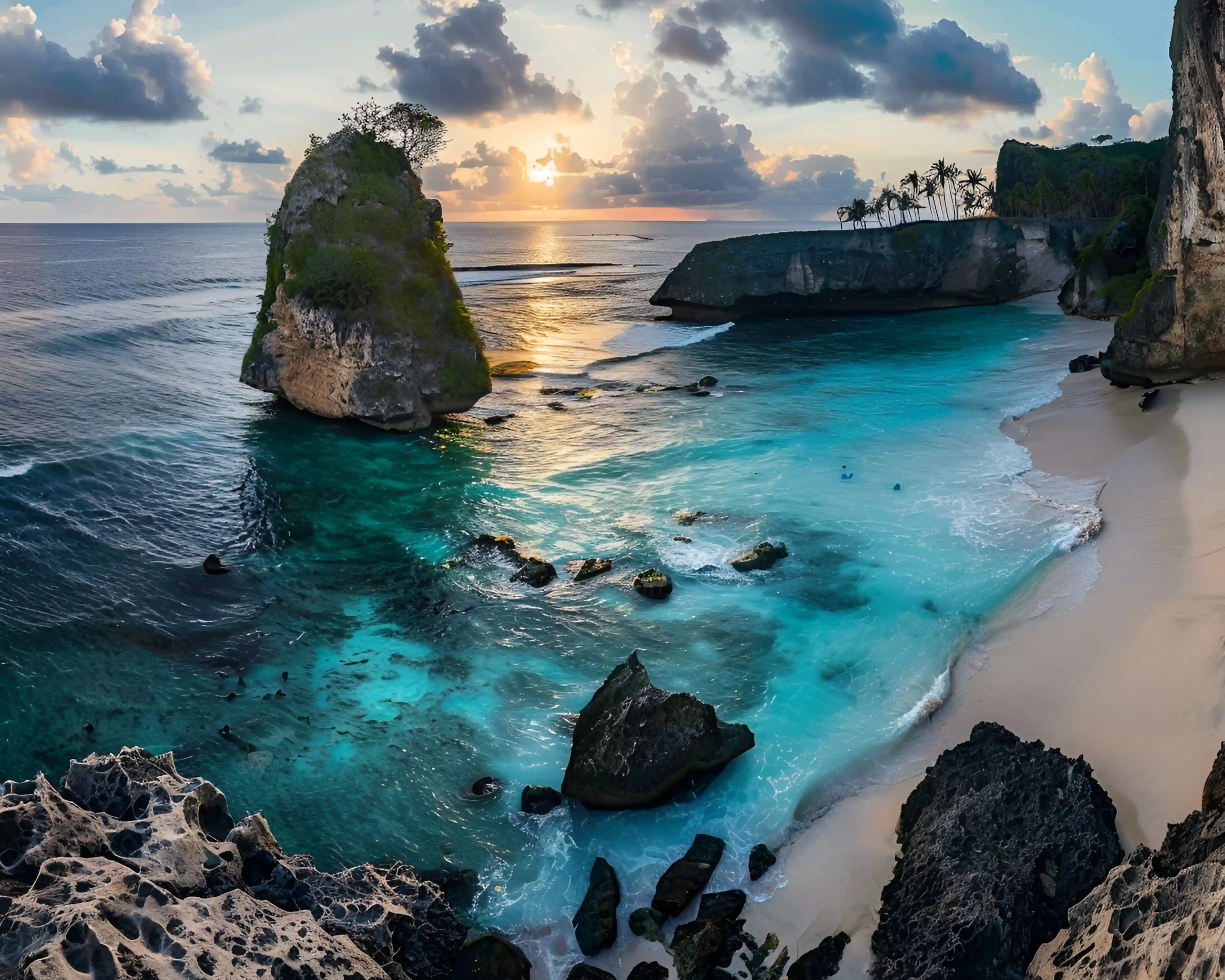 Diamond Beach on Nusa Penida island, Bali