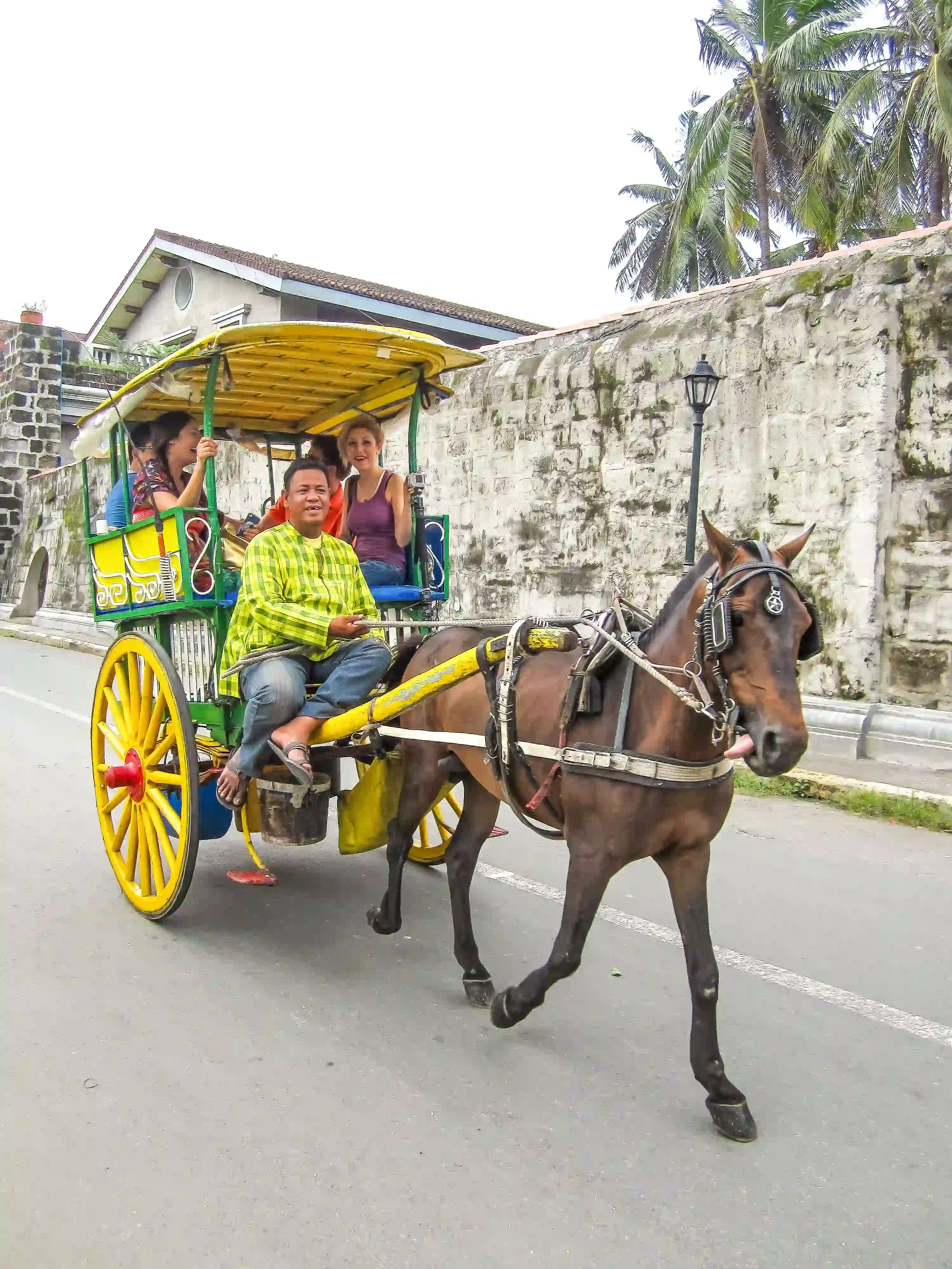 Kalesa carriage ride in Intramuros, Manila